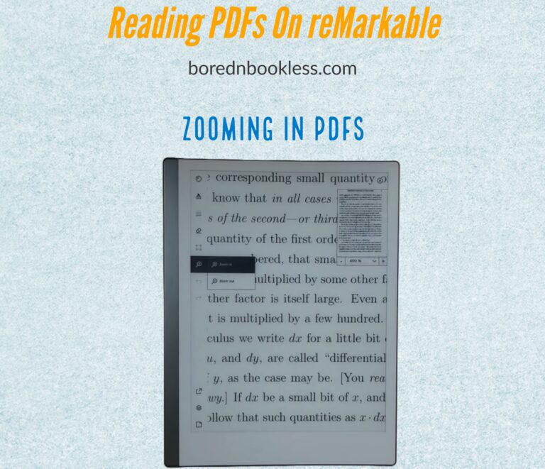 Reading PDFs On reMarkable