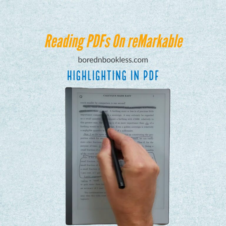 Reading PDFs On reMarkable