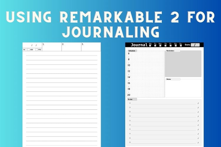 remarkable 2 for journaling templates