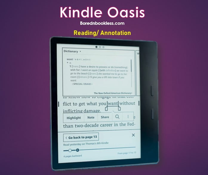 Reading on the Kindle Oasis