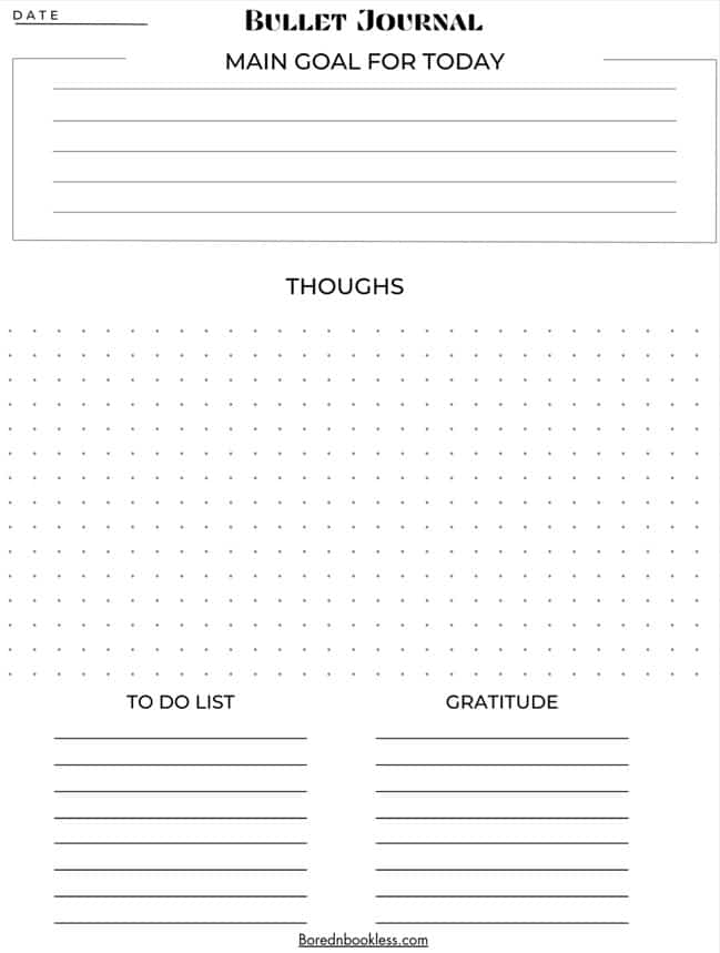 Bullet Journal Template Supernote A6x