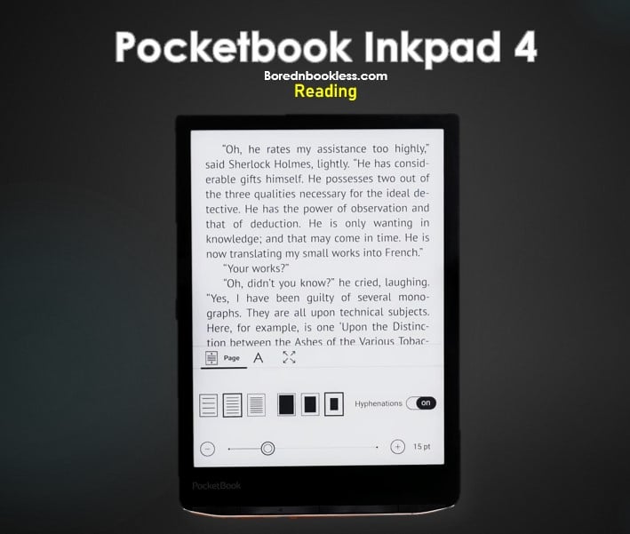 Pocketbook Inkpad 4 Reading