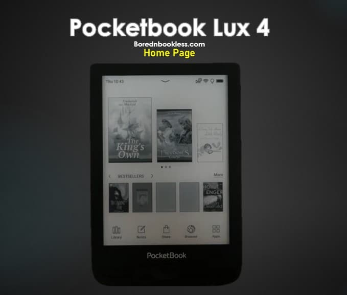 Pocketbook Lux 4 Homepage