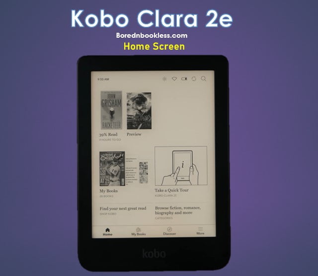 Kobo Clara 2e Home Screen