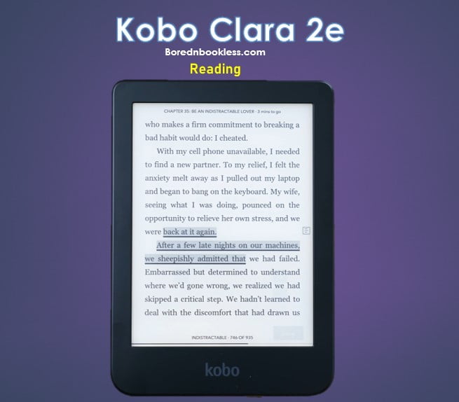 Kobo Clara 2e Reading