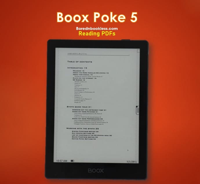 Boox Poke 5 Reading