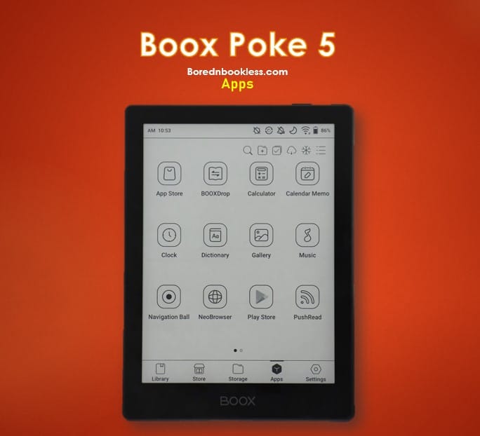 Boox Poke 5 Apps