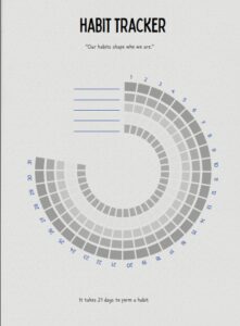 Habit Tracker Template for Supernote A5x