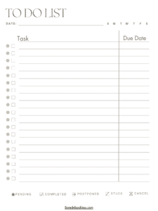 to do list template for reMarkable 2