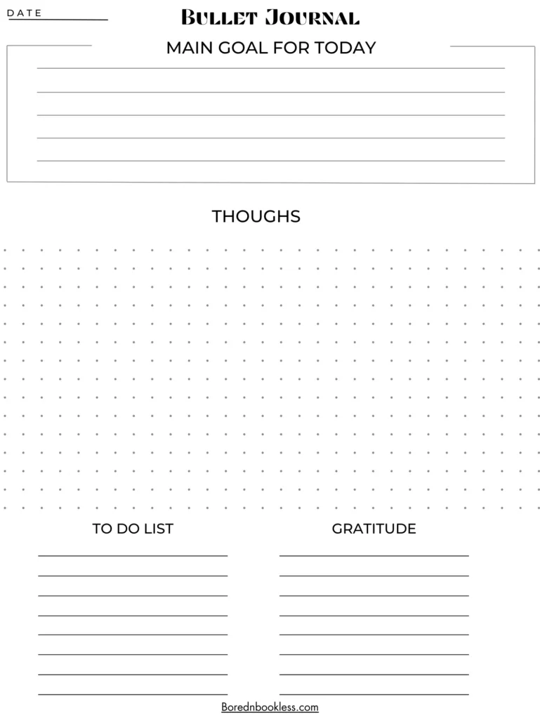 Onyx Boox Bullet journal Template