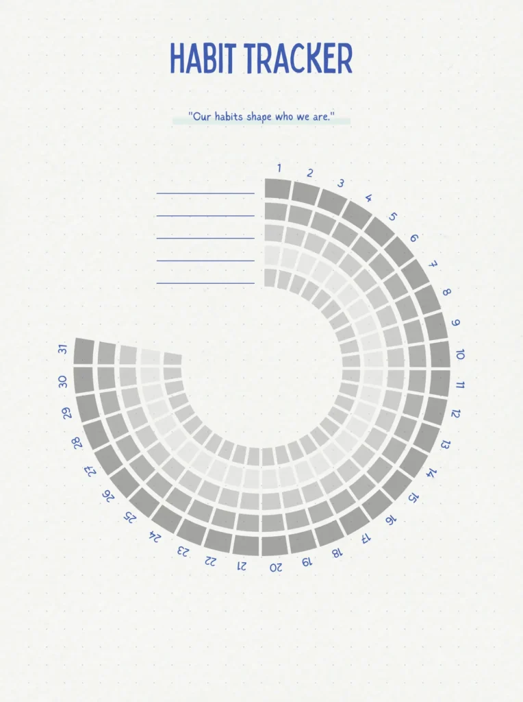 Free Onyx Boox Habit Tracker template ​