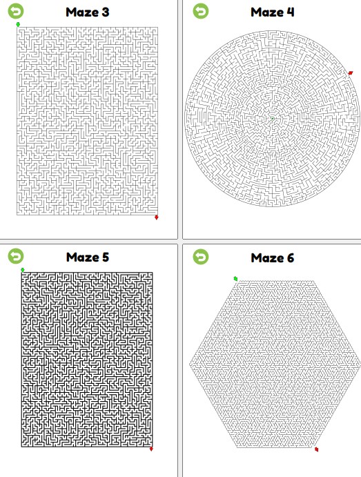 Free Template for Kindle Scribe - Mazes