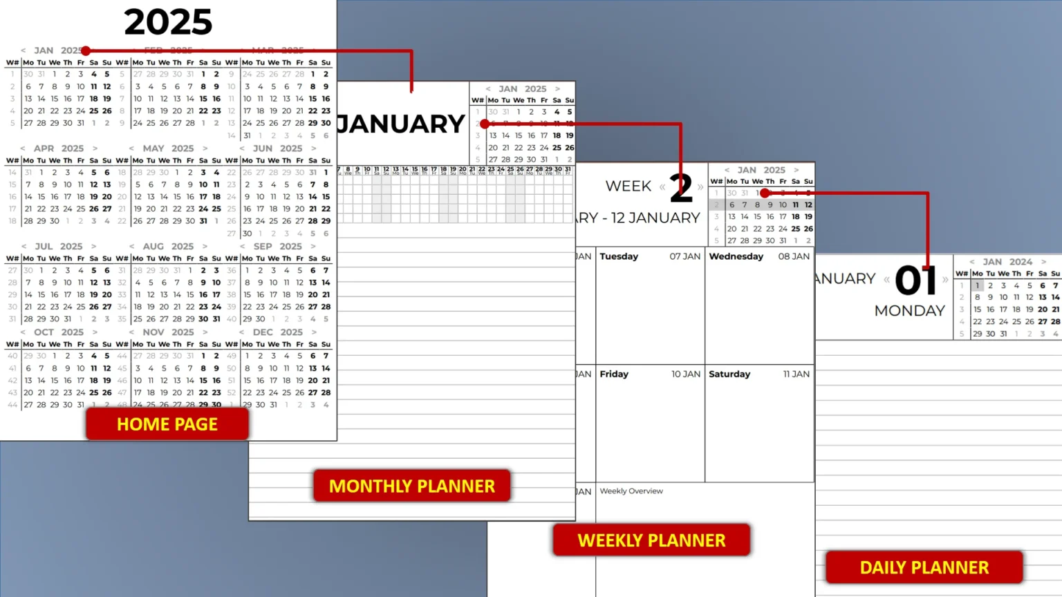 Calendar Template for Kindle Scribe