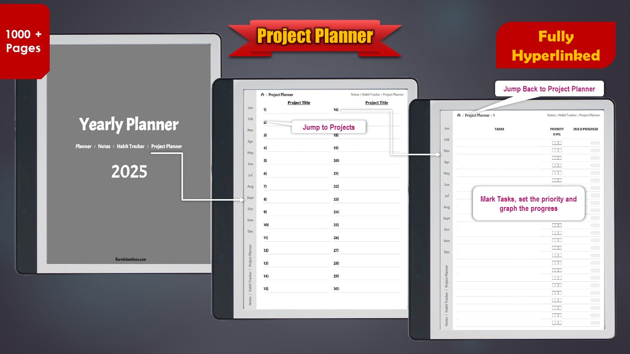 Project Planner for Kindle Scribe